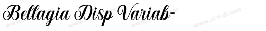 Bellagia Disp Variab字体转换